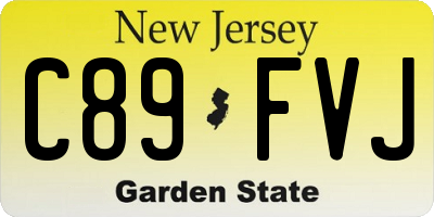 NJ license plate C89FVJ