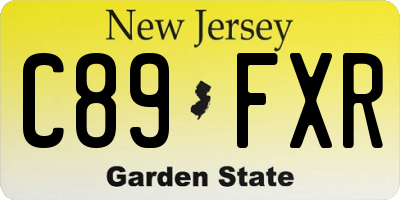 NJ license plate C89FXR