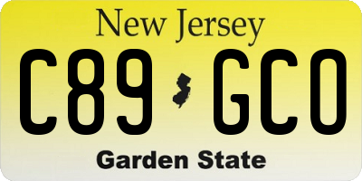 NJ license plate C89GCO