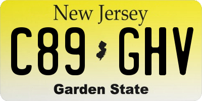 NJ license plate C89GHV