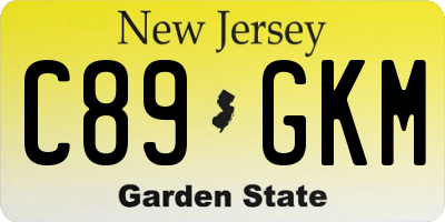 NJ license plate C89GKM