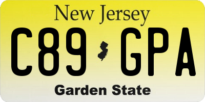 NJ license plate C89GPA