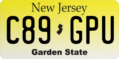 NJ license plate C89GPU