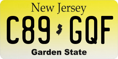 NJ license plate C89GQF