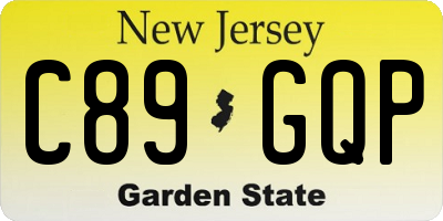 NJ license plate C89GQP