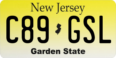 NJ license plate C89GSL