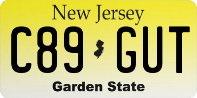NJ license plate C89GUT