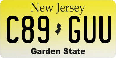 NJ license plate C89GUU