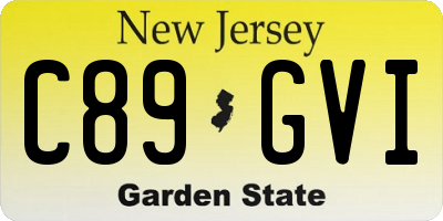 NJ license plate C89GVI