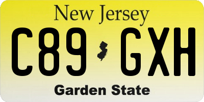 NJ license plate C89GXH
