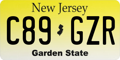 NJ license plate C89GZR