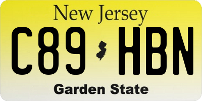 NJ license plate C89HBN