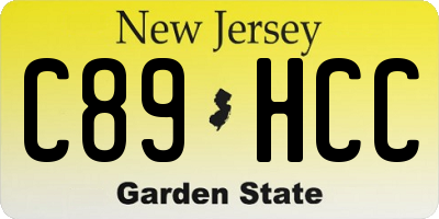 NJ license plate C89HCC