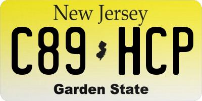 NJ license plate C89HCP