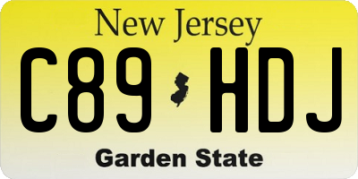 NJ license plate C89HDJ