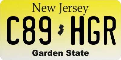 NJ license plate C89HGR