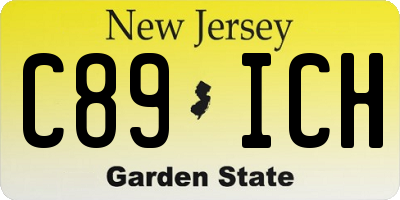NJ license plate C89ICH