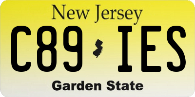 NJ license plate C89IES