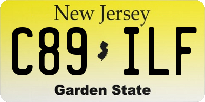 NJ license plate C89ILF
