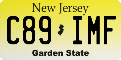 NJ license plate C89IMF