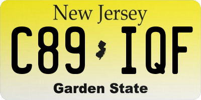 NJ license plate C89IQF