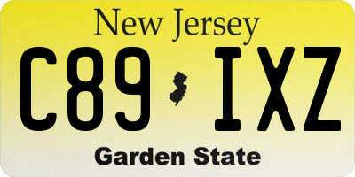 NJ license plate C89IXZ