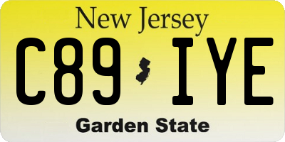 NJ license plate C89IYE