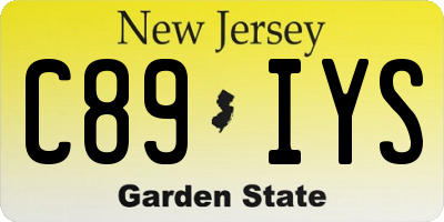 NJ license plate C89IYS