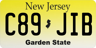 NJ license plate C89JIB