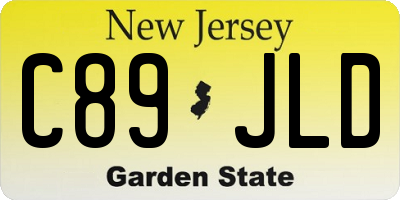 NJ license plate C89JLD