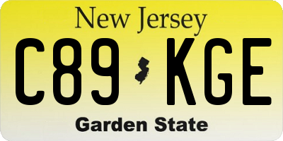 NJ license plate C89KGE