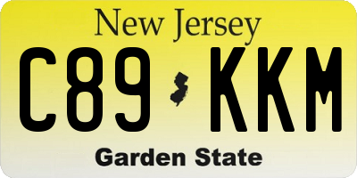NJ license plate C89KKM