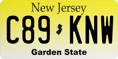 NJ license plate C89KNW