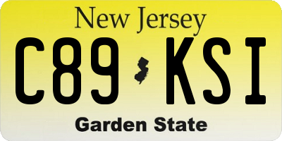 NJ license plate C89KSI