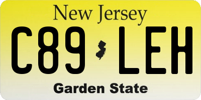 NJ license plate C89LEH