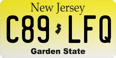 NJ license plate C89LFQ