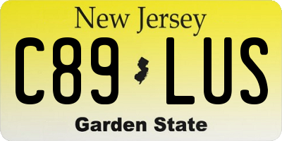 NJ license plate C89LUS