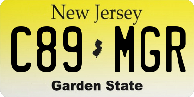 NJ license plate C89MGR