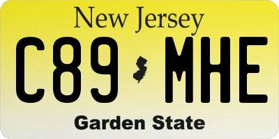NJ license plate C89MHE