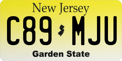 NJ license plate C89MJU