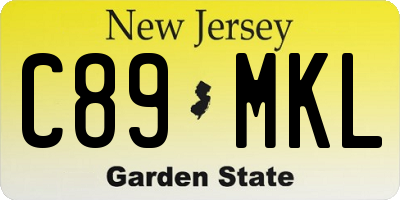 NJ license plate C89MKL