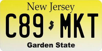 NJ license plate C89MKT