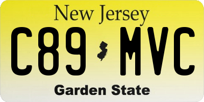 NJ license plate C89MVC