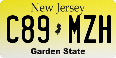 NJ license plate C89MZH