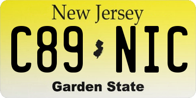 NJ license plate C89NIC