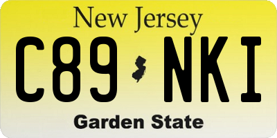 NJ license plate C89NKI