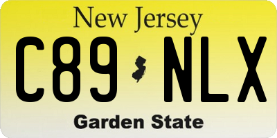 NJ license plate C89NLX