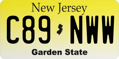 NJ license plate C89NWW