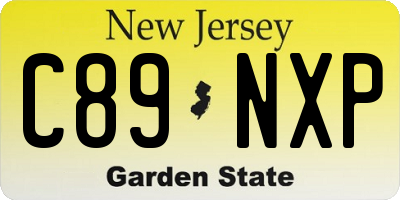 NJ license plate C89NXP