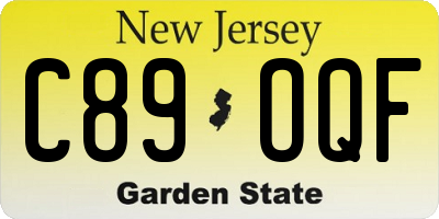 NJ license plate C89OQF